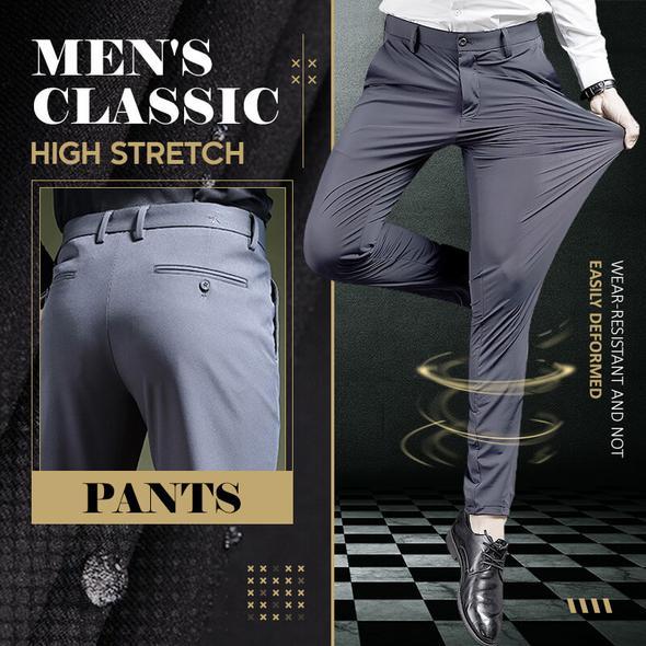 🔥👖Forró Akció Magas Nyújthatóságú Férfi Klasszikus Nadrág