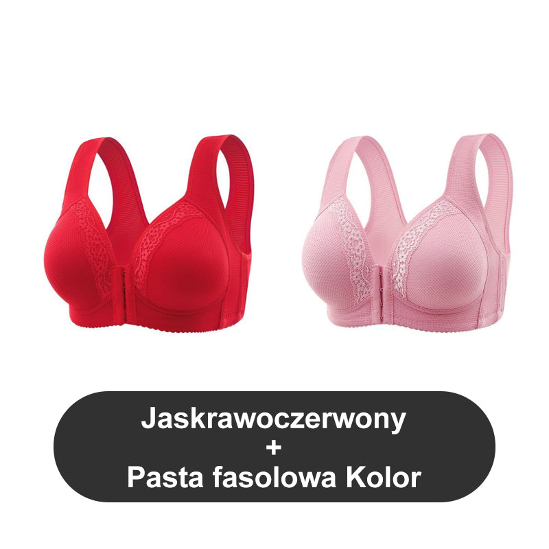 🔥🩲 Vásárlás 1 kap 1 ingyen - 2 db 🎁 Légáteresztő - Plus size melltartó, elöl nem acél karikákkal rögzítve