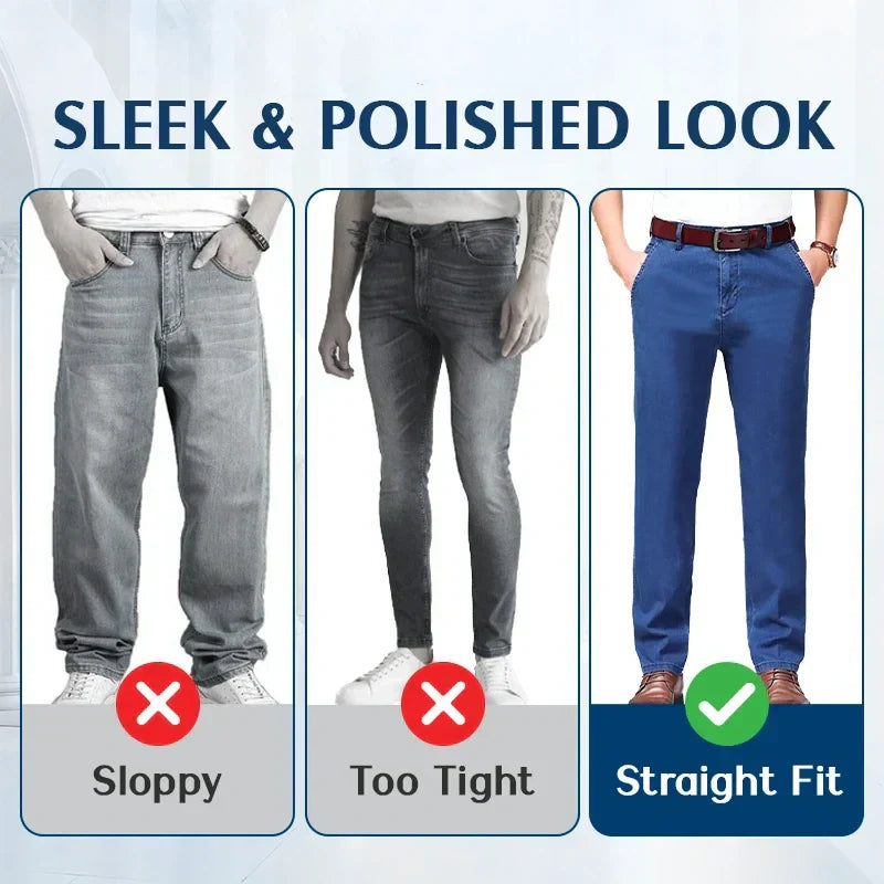 🔥👖 FÉRFI MAGAS DEREKÚ FARMER EGYENES SZABÁSSAL