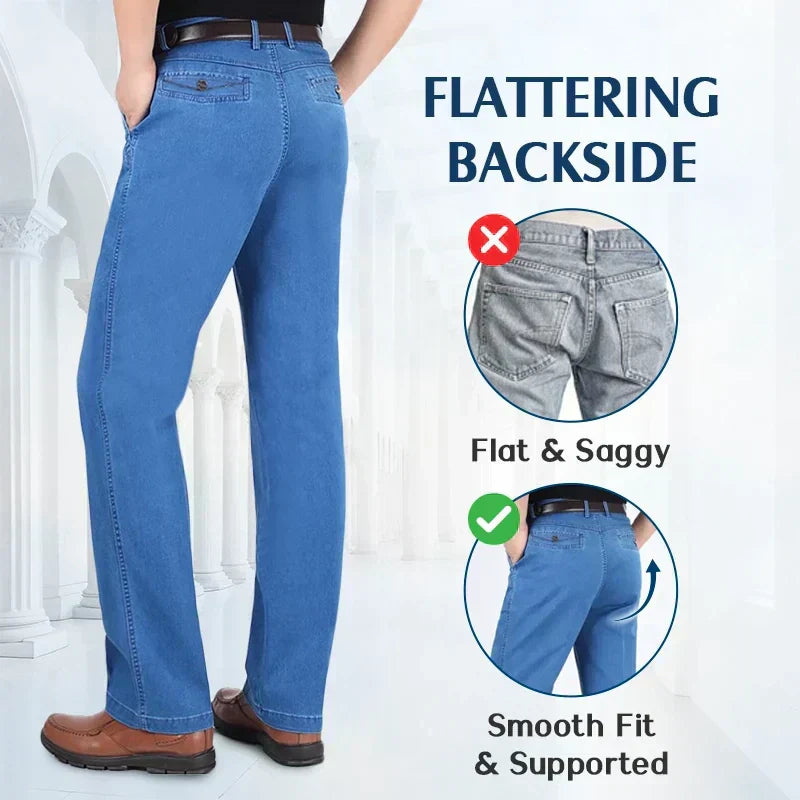 🔥👖 FÉRFI MAGAS DEREKÚ FARMER EGYENES SZABÁSSAL