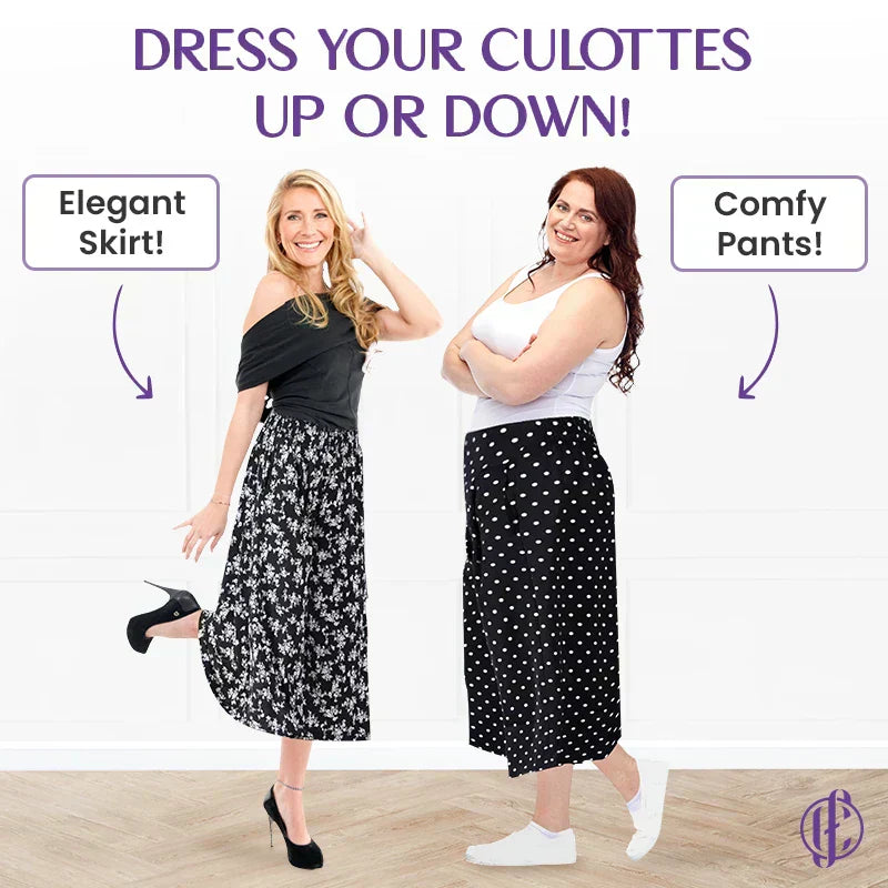 đ„đNĆi magas elasztikus derĂ©k pliszĂrozott sifon szĂ©les lĂĄbĂș Culottes