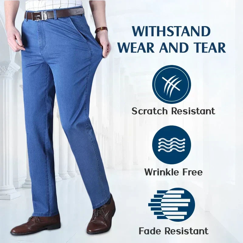 🔥👖 FÉRFI MAGAS DEREKÚ FARMER EGYENES SZABÁSSAL