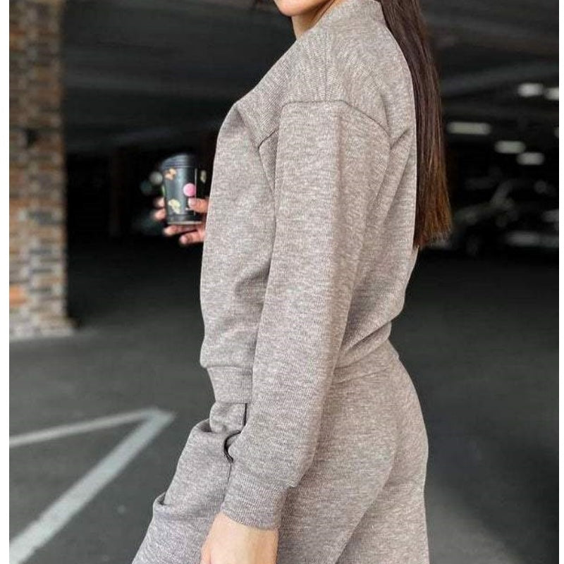 🔥👚👖Women's Knitted Buttoned Jacket and Pants Two-piece Set