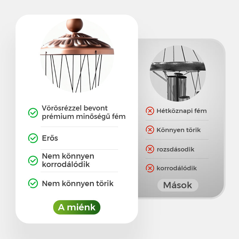 🔥✨Tiszta kézzel készített réz ló szélharangok
