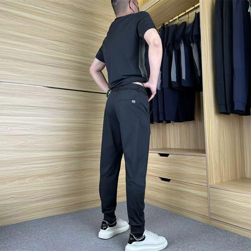 🔥👚👖Summer Special nabídky Pánské Alkalmi rövid ujjú sportnadrág (2 darabos szett)