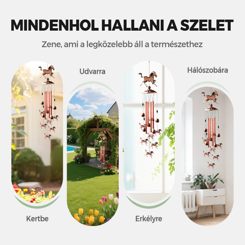 🔥✨Tiszta kézzel készített réz ló szélharangok