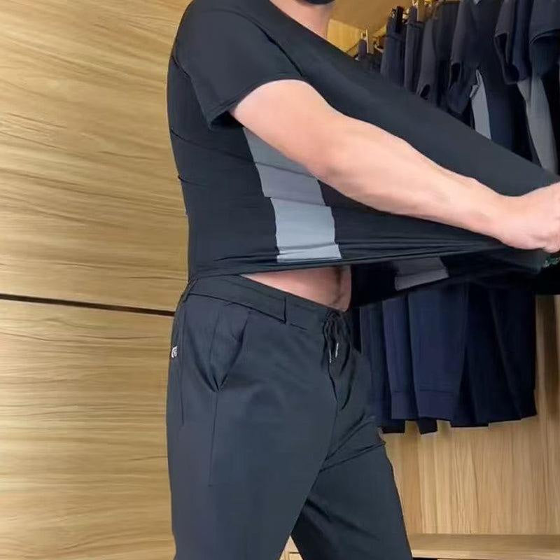 🔥👚👖Summer Special nabídky Pánské Alkalmi rövid ujjú sportnadrág (2 darabos szett)