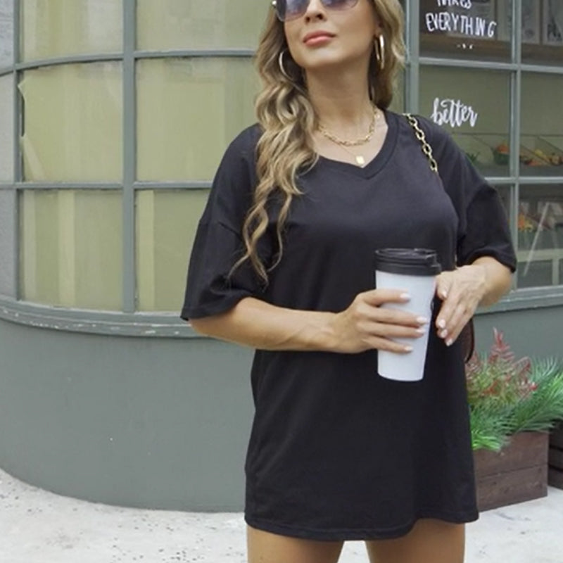 🔥👚Nyári akció 2025 💜Női póló női nyakkivágással