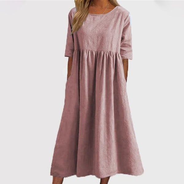 🔥👗Forró eladó -Round Neck Pocket Halter pamut ruha