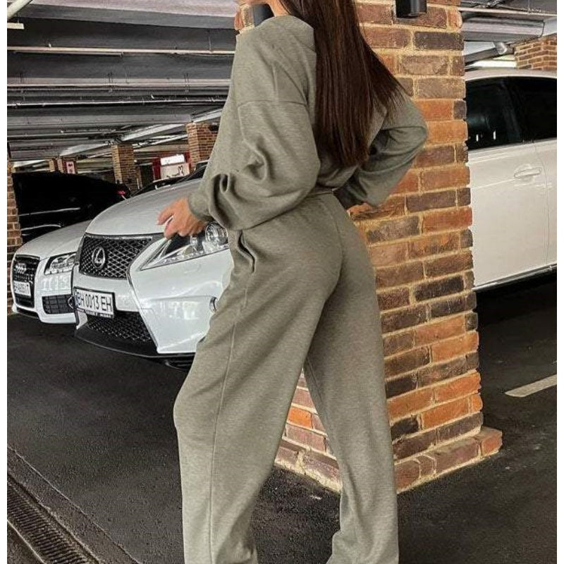 🔥👚👖Women's Knitted Buttoned Jacket and Pants Two-piece Set