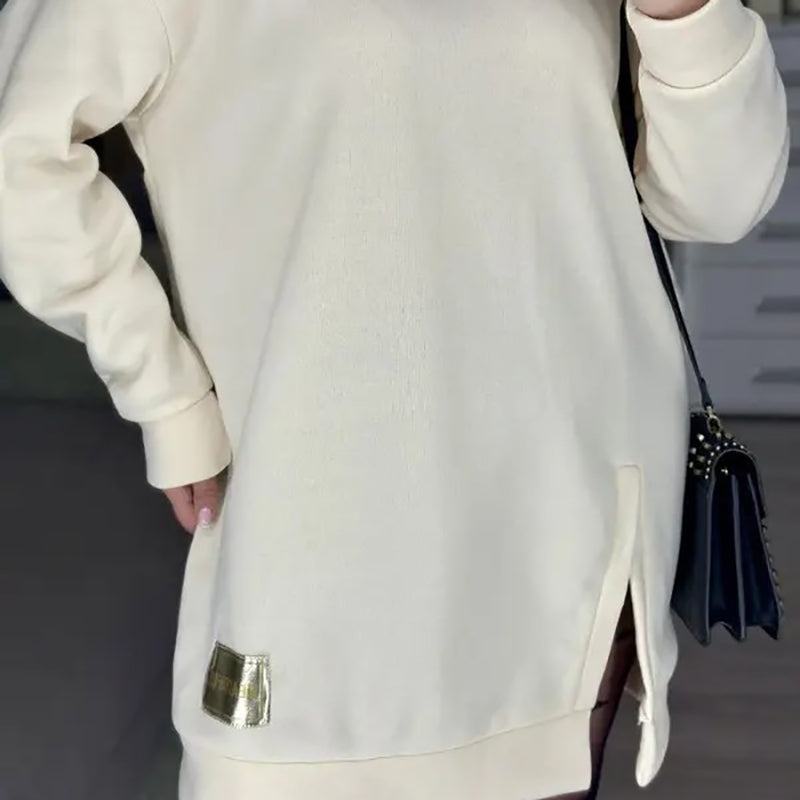 🔥👗Női elegáns kivágott pulóver ruha