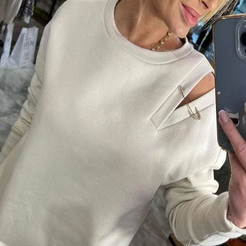 🔥👗Női elegáns kivágott pulóver ruha