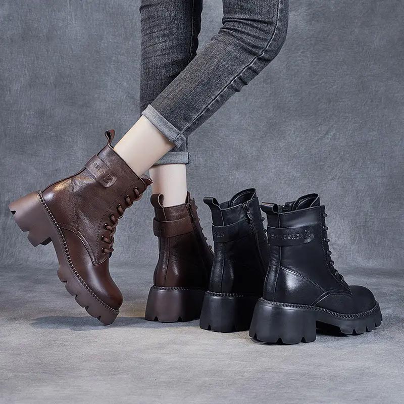 ❄Téli eladás 48% kedvezmény👢Női bőr csizma