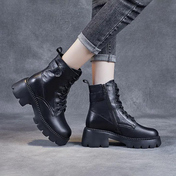 ❄Téli eladás 48% kedvezmény👢Női bőr csizma