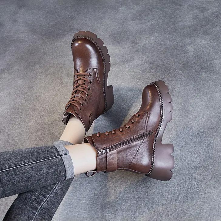 ❄Téli eladás 48% kedvezmény👢Női bőr csizma