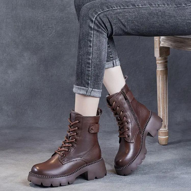 ❄Téli eladás 48% kedvezmény👢Női bőr csizma