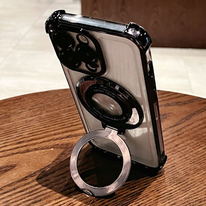 Iphone 16🔥Mágneses lencse védő telefon tok állvánnyal