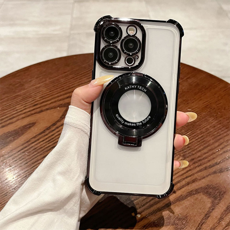 Iphone 16🔥Mágneses lencse védő telefon tok állvánnyal