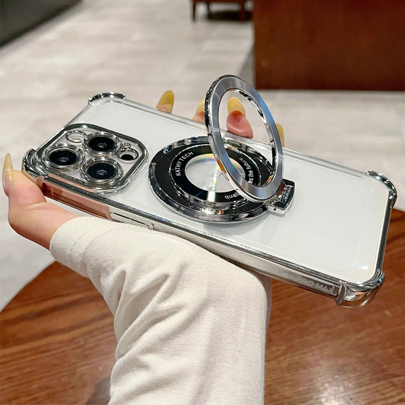 Iphone 16🔥Mágneses lencse védő telefon tok állvánnyal