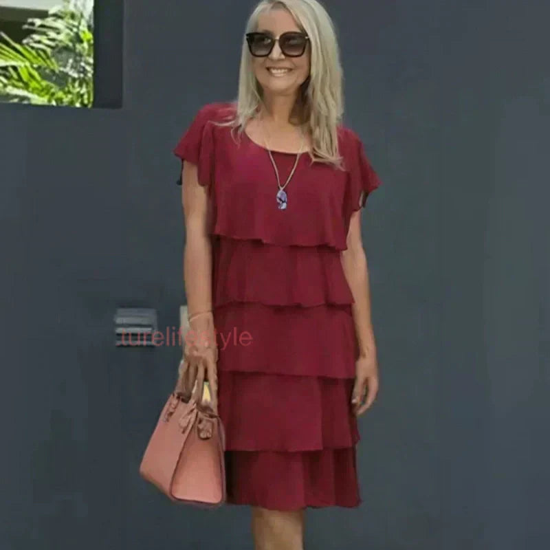 🔥👗2025 Női fodros ruha alkalmi szabással