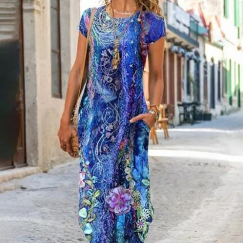 🔥👗【S-4XL】Női hosszú póló nyomtatott ruhák
