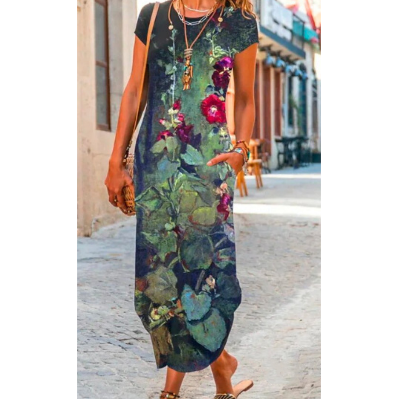 🔥👗【S-4XL】Női hosszú póló nyomtatott ruhák