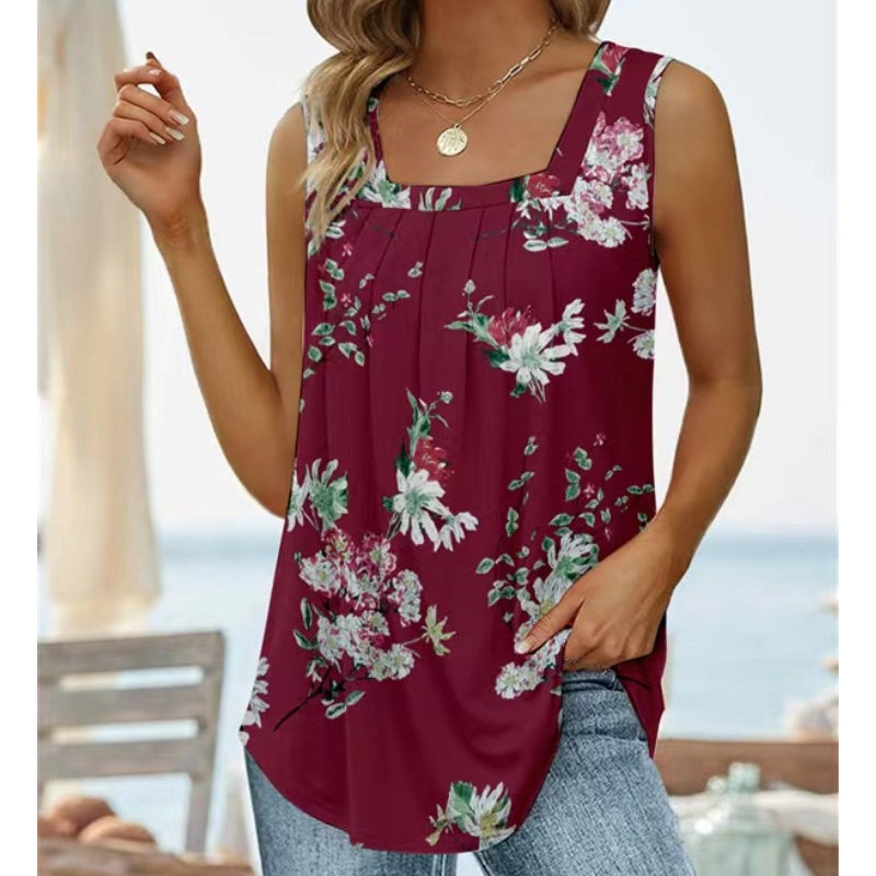 đ„đNĆi nyĂĄri ujjatlan, nĂ©gyzet alakĂș nyakĂș mintĂĄs camisole felsĆ