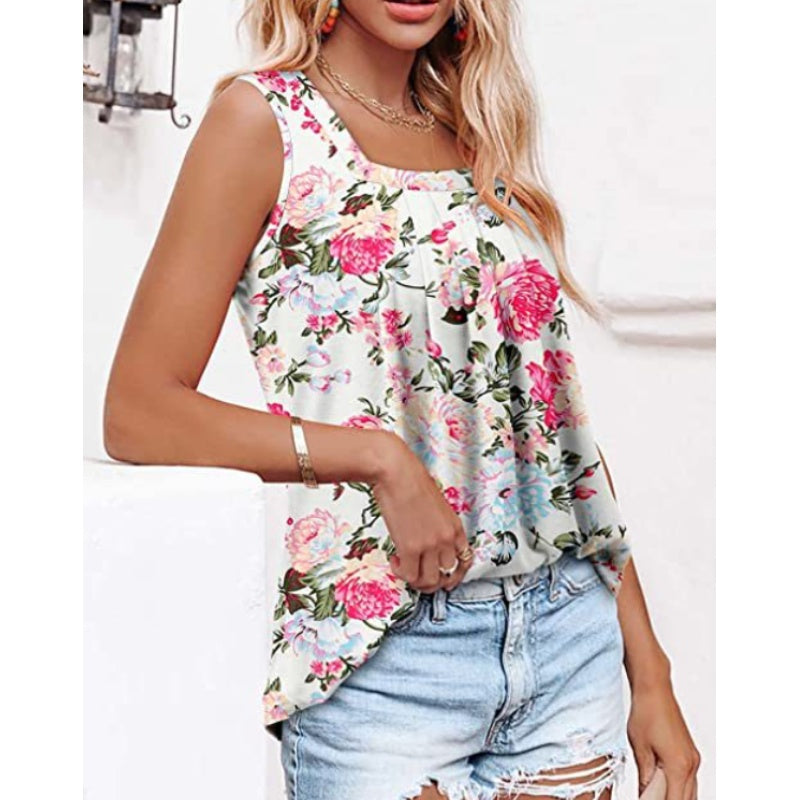đ„đNĆi nyĂĄri ujjatlan, nĂ©gyzet alakĂș nyakĂș mintĂĄs camisole felsĆ