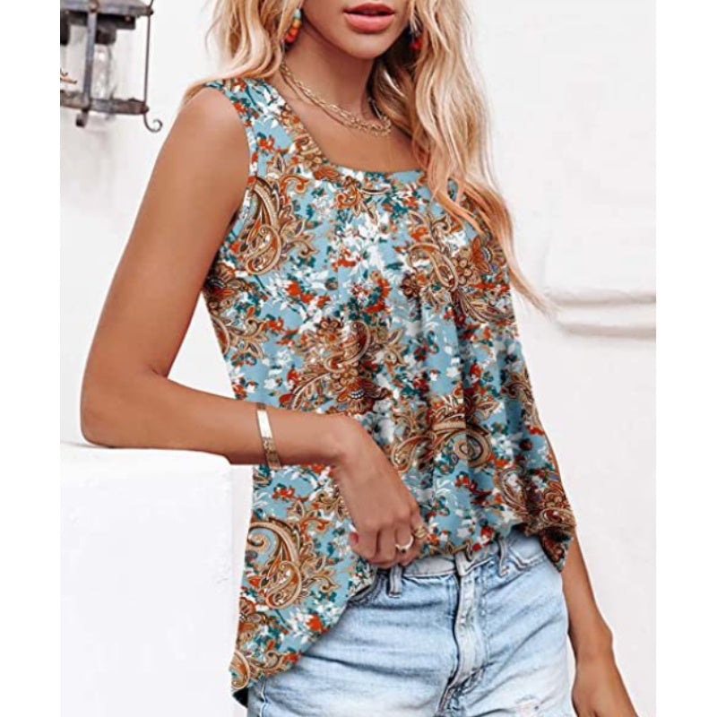 đ„đNĆi nyĂĄri ujjatlan, nĂ©gyzet alakĂș nyakĂș mintĂĄs camisole felsĆ