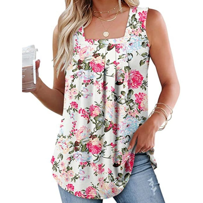 đ„đNĆi nyĂĄri ujjatlan, nĂ©gyzet alakĂș nyakĂș mintĂĄs camisole felsĆ