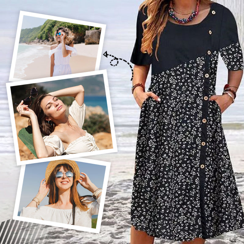 đ„đNĆi patchwork vintage nyomtatott pamut ruha