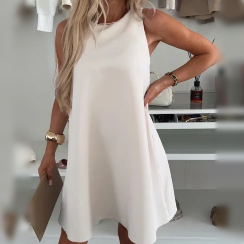 🔥👗Női alkalmi, ujjatlan, A-vonalú ruhák