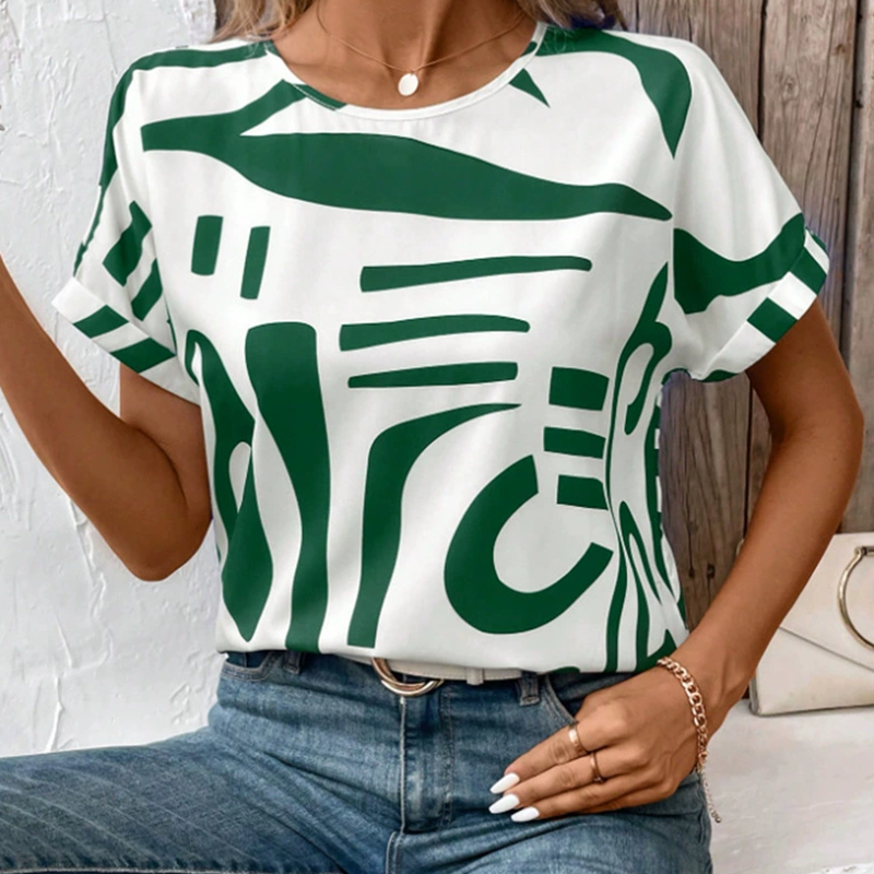 🔥👚Női alkalmi rövid ujjú póló