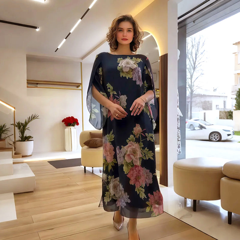 đ„đElegĂĄns, mintĂĄs, hosszĂș ruha közĂ©phosszĂș ujjakkal