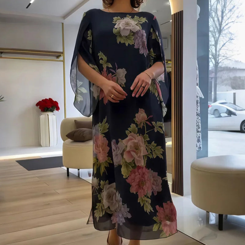 đ„đElegĂĄns, mintĂĄs, hosszĂș ruha közĂ©phosszĂș ujjakkal