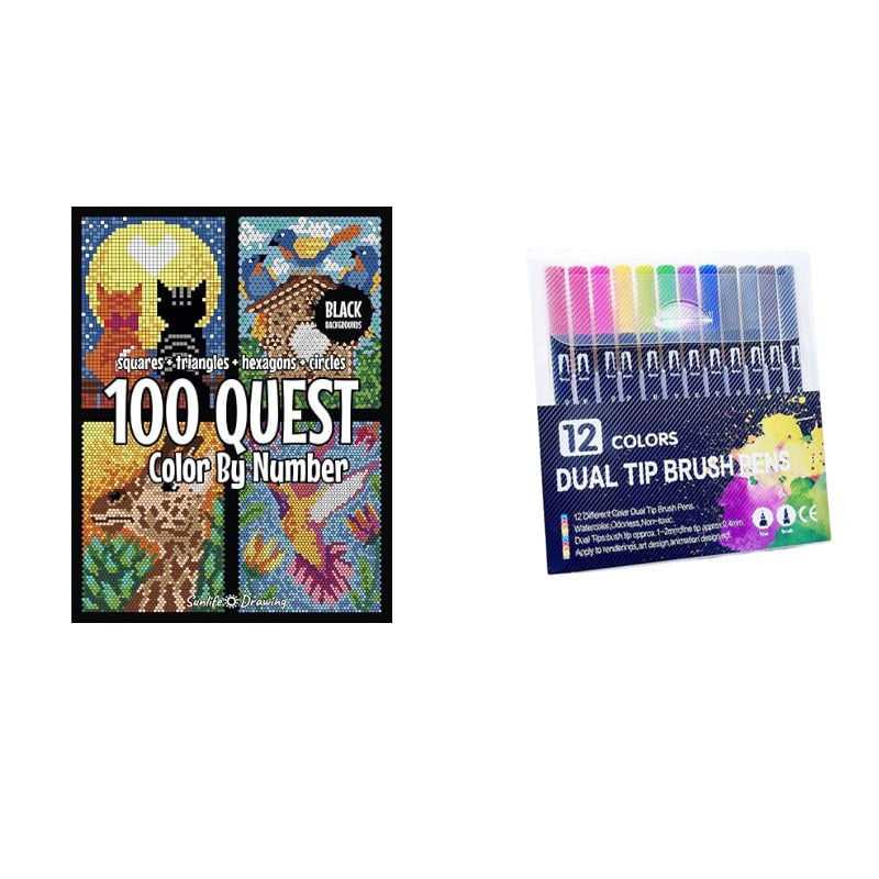 🔥🎨100 QUEST Színező Számok Szerint