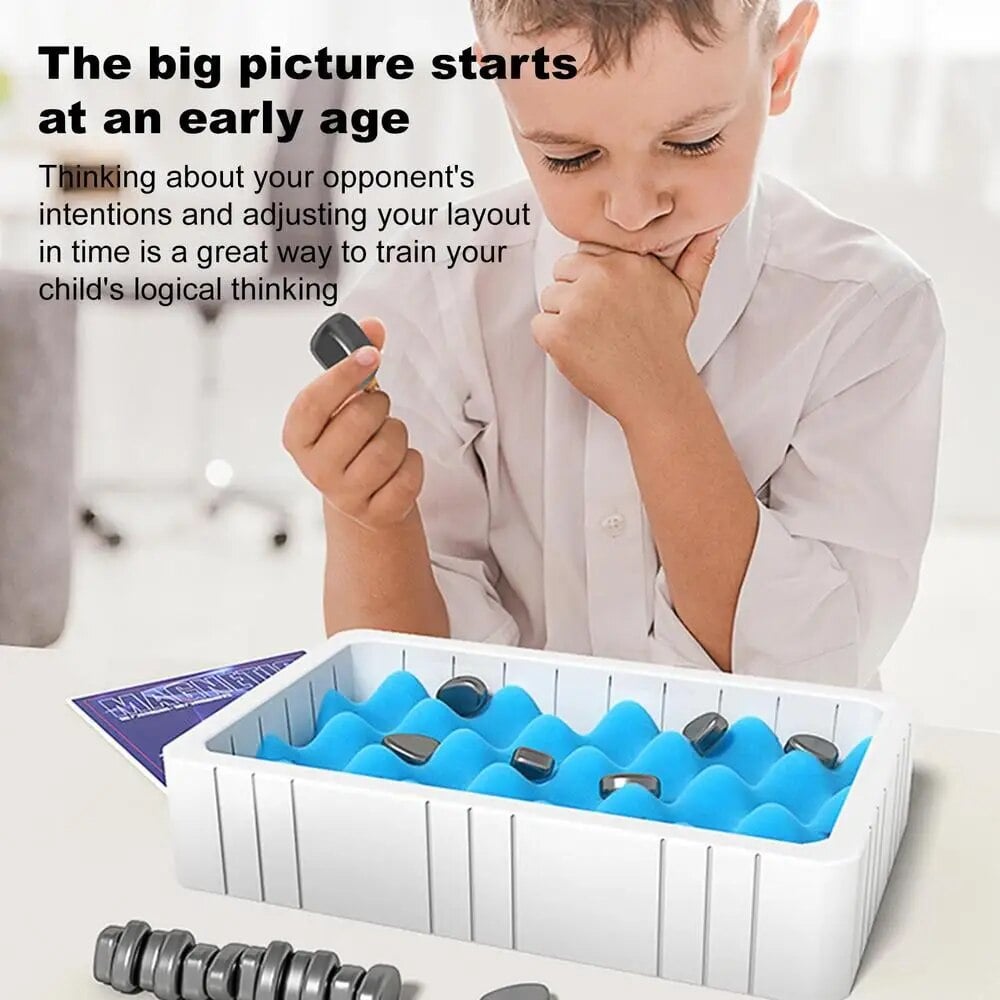 🔥🎁2025 Karácsonyi Továbbfejlesztett Mágneses Sakk (Logikai Tréning - Családoknak és Ünnepekre Alkalmas Játék)