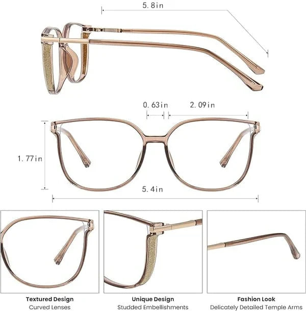 🔥👓Női hordozható, divatos, kék fény elleni olvasószemüveg