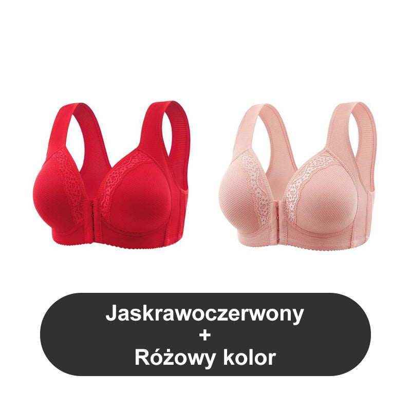 🔥🩲 Vásárlás 1 kap 1 ingyen - 2 db 🎁 Légáteresztő - Plus size melltartó, elöl nem acél karikákkal rögzítve