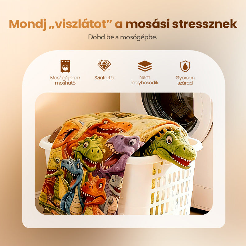 🔥🦖Karácsonyi leárazás művészi mintás flanel takaró