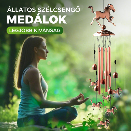 🔥✨Tiszta kézzel készített réz ló szélharangok