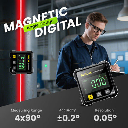 🔥🧰4-Side Magnetic Digital Angle Gauge with Laser