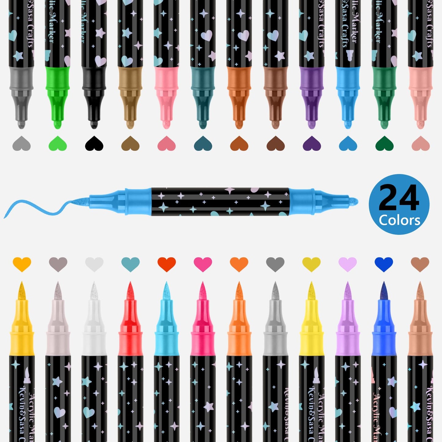 🎁 Kétvégű, csillámos filctoll csillámmal ✍️✨