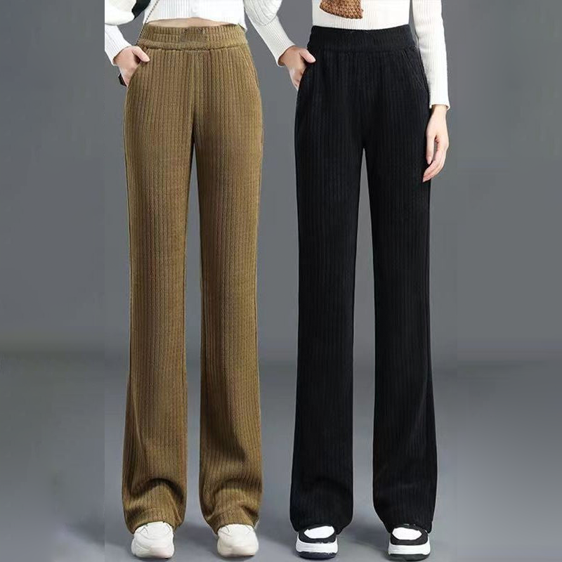 🔥👖Női Stretch szarvasbőr magas derekú nadrág