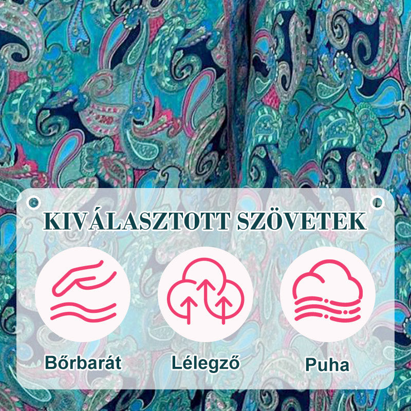 🔥👗Elasztikus derekú nadrág etnikai mintával🌸