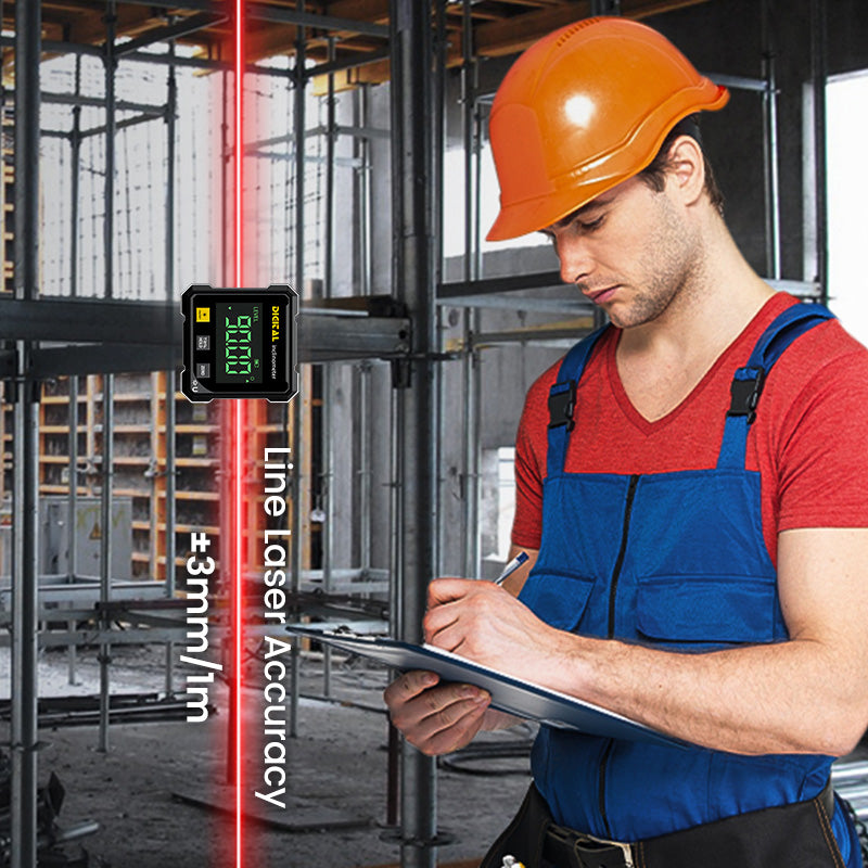 🔥🧰4-Side Magnetic Digital Angle Gauge with Laser