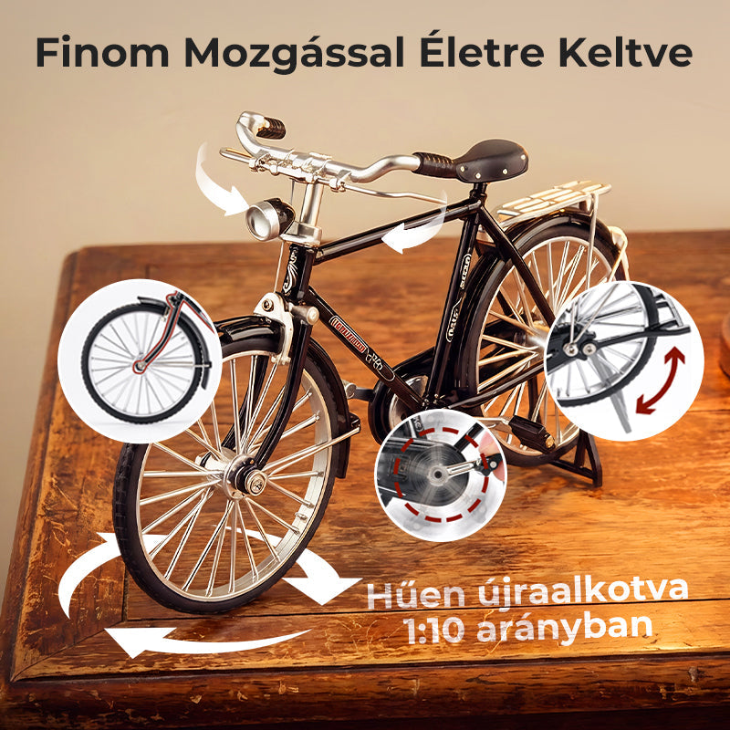 🚴 1:10 Szimulációs Mini DIY Retro Kerékpár Modell Dísz 🎁