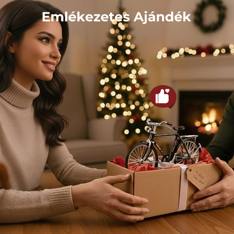 🚴 1:10 Szimulációs Mini DIY Retro Kerékpár Modell Dísz 🎁
