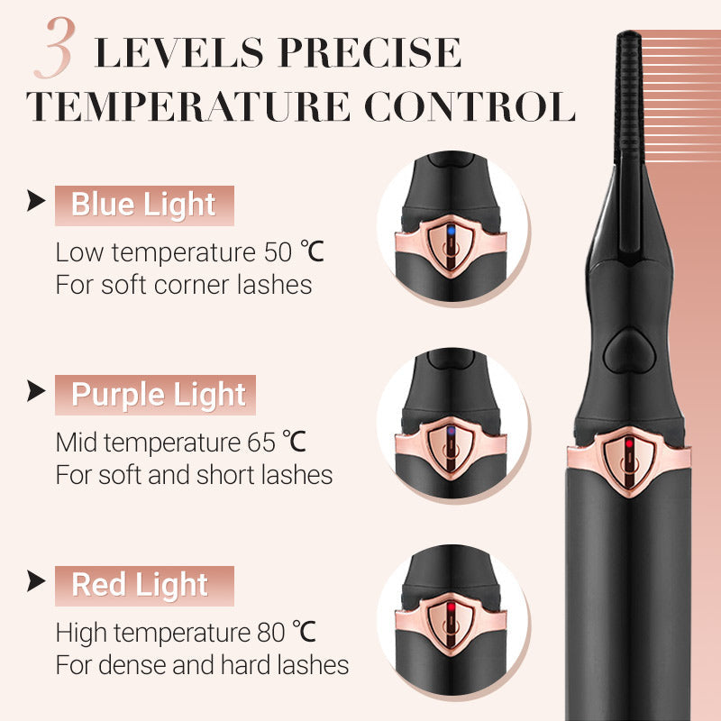 🔥2025 Forró eladás🔥Fűtött szempillagöndörítő újratölthető akkumulátorral a gyors szempillagöndörítéshez