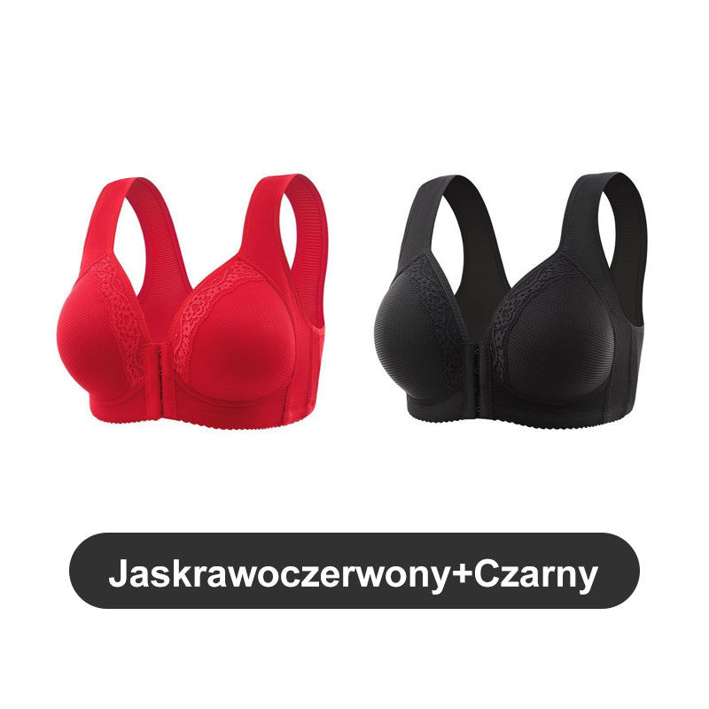 🔥🩲 Vásárlás 1 kap 1 ingyen - 2 db 🎁 Légáteresztő - Plus size melltartó, elöl nem acél karikákkal rögzítve
